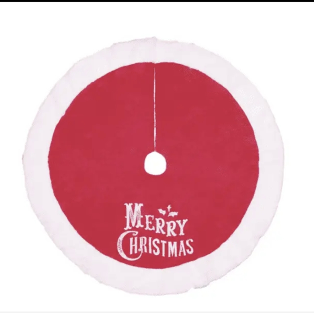 Red Shed Merry Christmas Tree Skirt